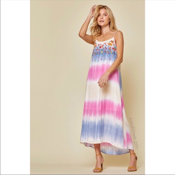 Tie Dye Floral Dress - Picture 8 of 9